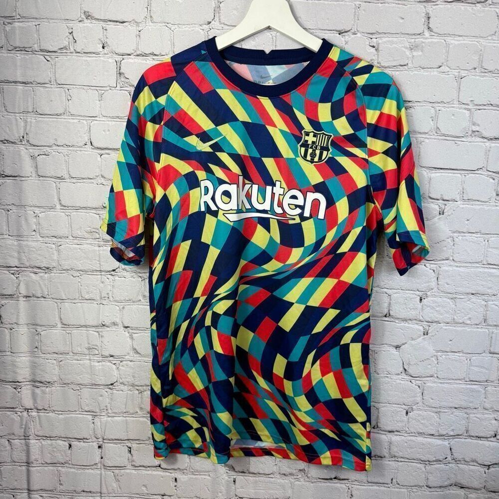 Nike FC Barcelona Size Large FCB Pre-Match Soccer Jersey Size Large Mens C